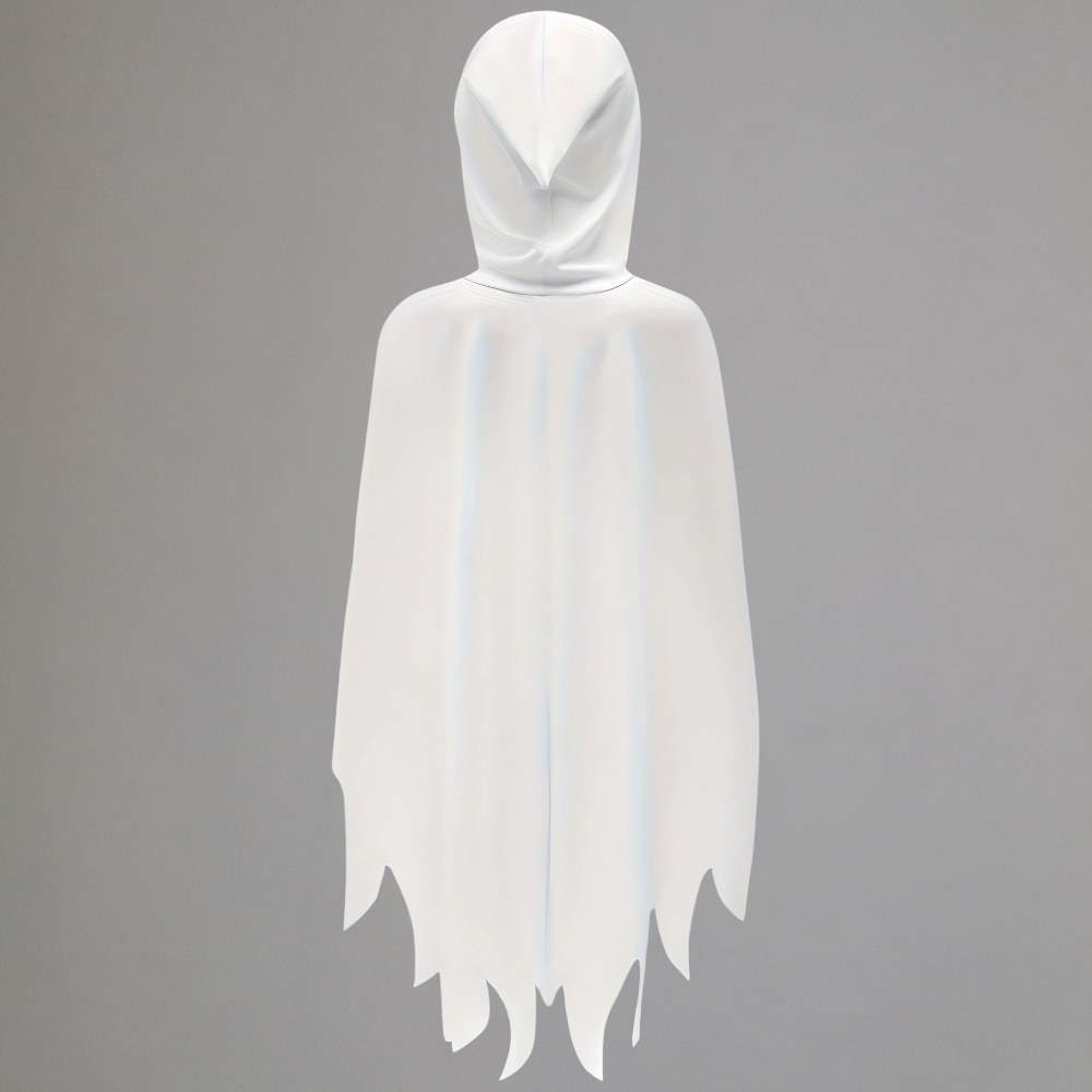 Halloween Geest Kostuum Kinderen Glow in the Dark Hooded Poncho Cape Outfit