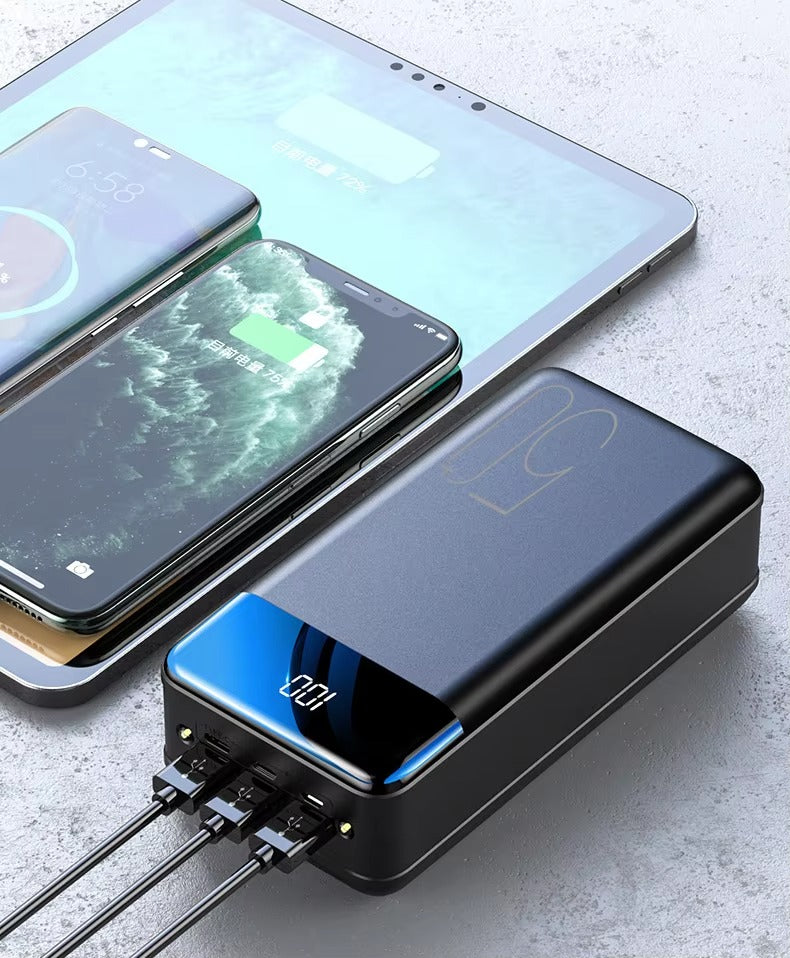 50.000mAh Ultra-Hoge Capaciteit Power Bank – Super Snelle Oplading voor Telefoons, Tablets & Laptops