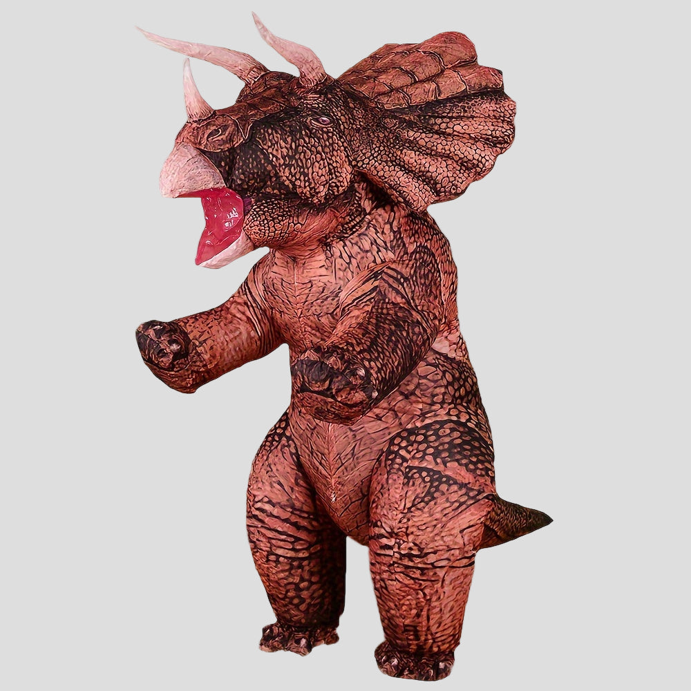 Opblaasbaar Dinosaurus Kostuum Halloween Kostuum Triceratops