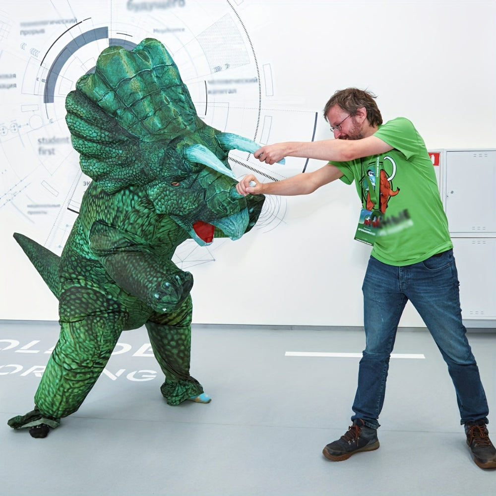 Opblaasbaar Dinosaurus Kostuum Halloween Kostuum Triceratops