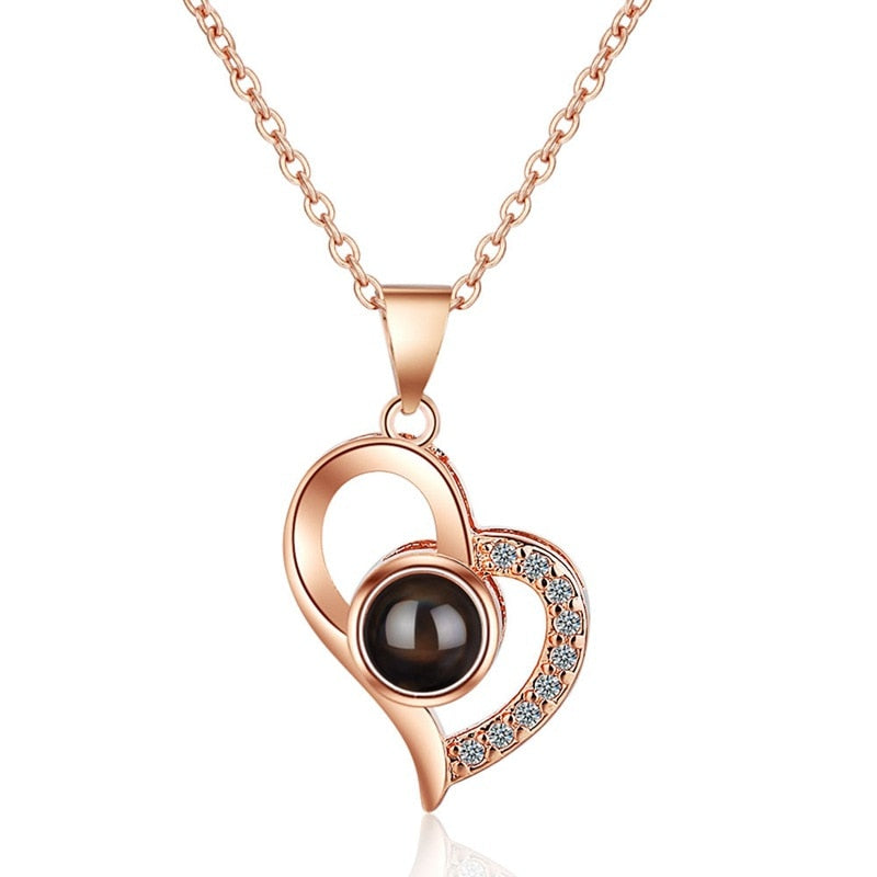 Roman ketting | Eeuwige roos en hart ketting | Luxe geschenkset