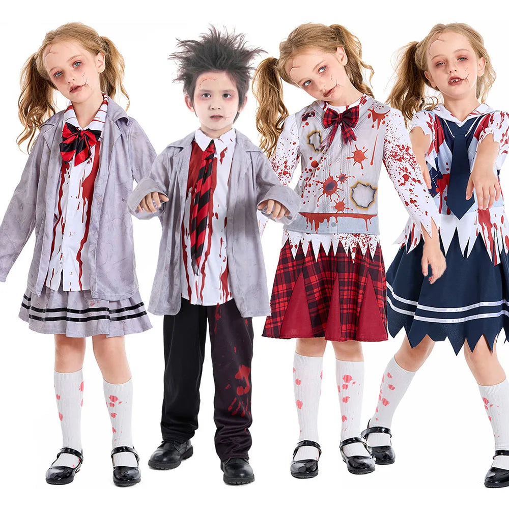 Kinderen Zombie School Halloween Kostuum