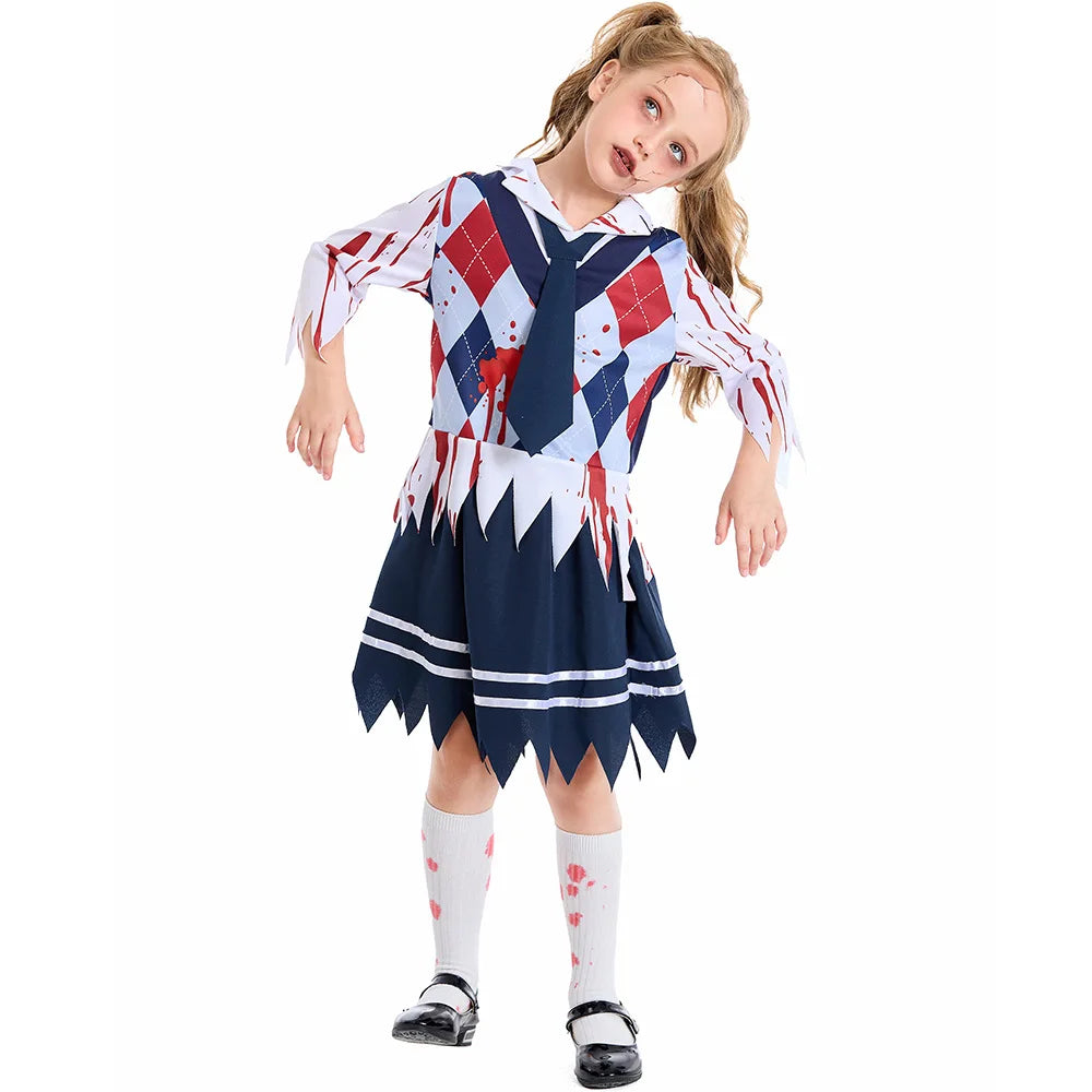 Kinderen Zombie School Halloween Kostuum