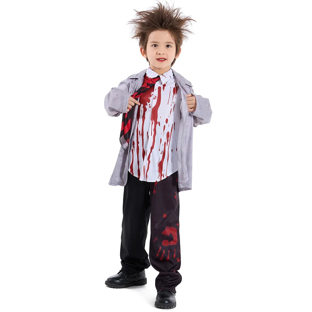 Kinderen Zombie School Halloween Kostuum