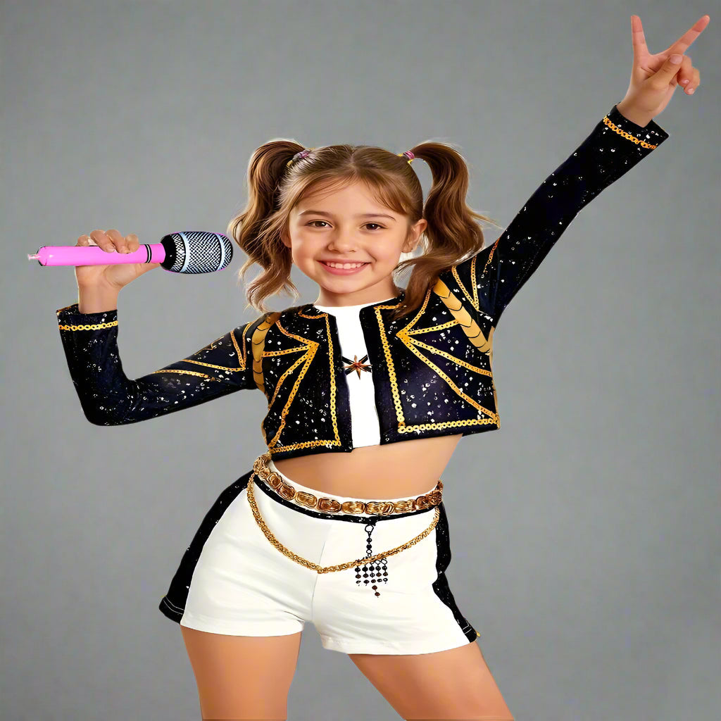 Kpop Hunter Kinderen Halloween Kostuum Zanger Outfit