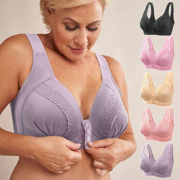 LuxeCotton Bh Ademend | Comfortabele, huidvriendelijke bh van katoen met sluiting aan de voorkant 【1+1 Gratis】