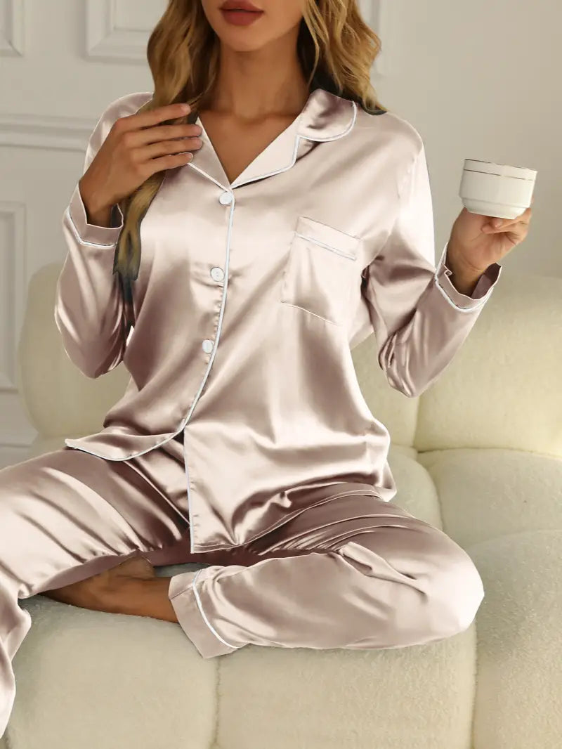 Luxe Dames Pyjama Set – Zachte stijlvolle nachtmode