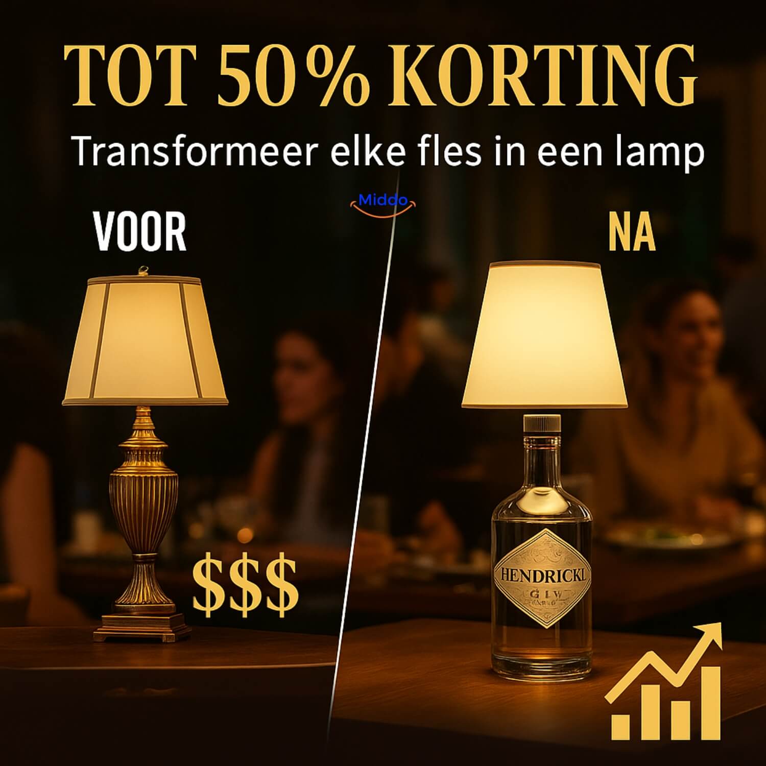 LumaGlow Flessenlamp | Transformeer elke fles in een fascinerend lichtspel!