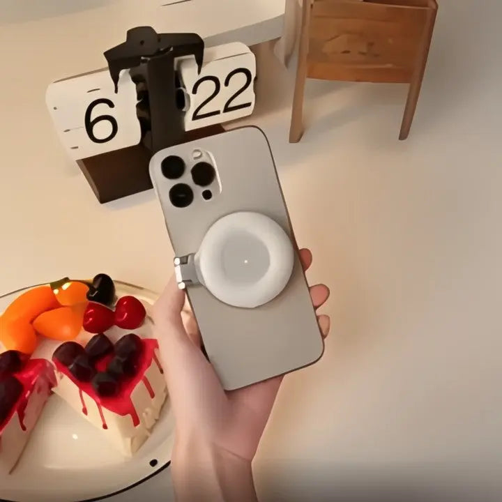 LumiClip Draagbare Selfie-Ringlicht met Clip – Magnetisch en Oplaadbaar