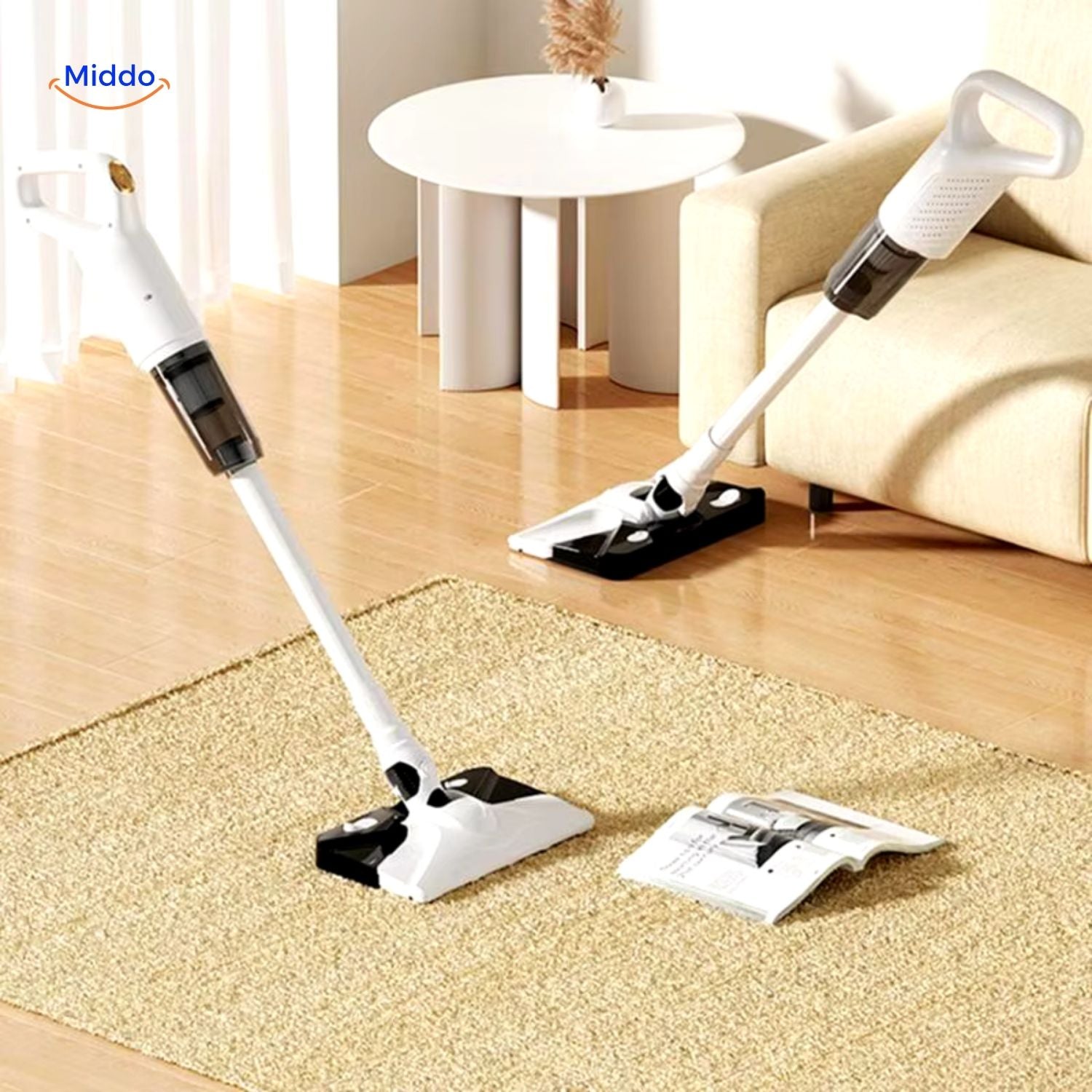 ReinClean MopVac™ | Draadloze stofzuiger met krachtige zuigkracht & effectieve mijtenverwijdering!