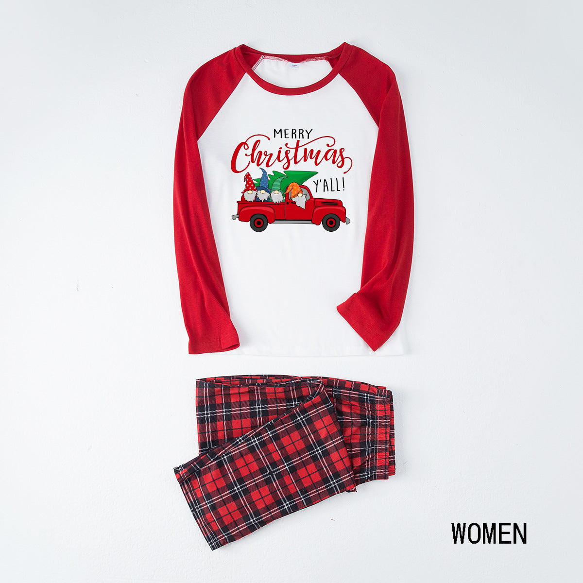 Rode Kersttruck Patroon Matchende Familie Kerst Pyjama's - Inclusief Honden Pyjama