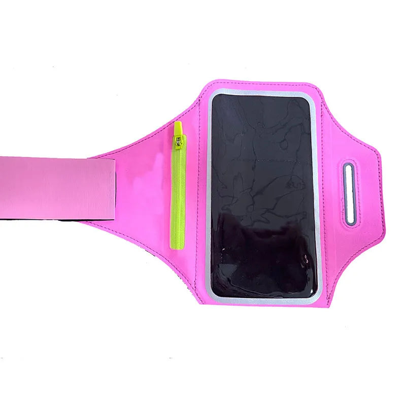Verstelbare Hardloop Telefoonhouder met Oordopjes Compartment – Geschikt voor Armomvang van 26-42 cm, Compatibel met iPhone en Galaxy