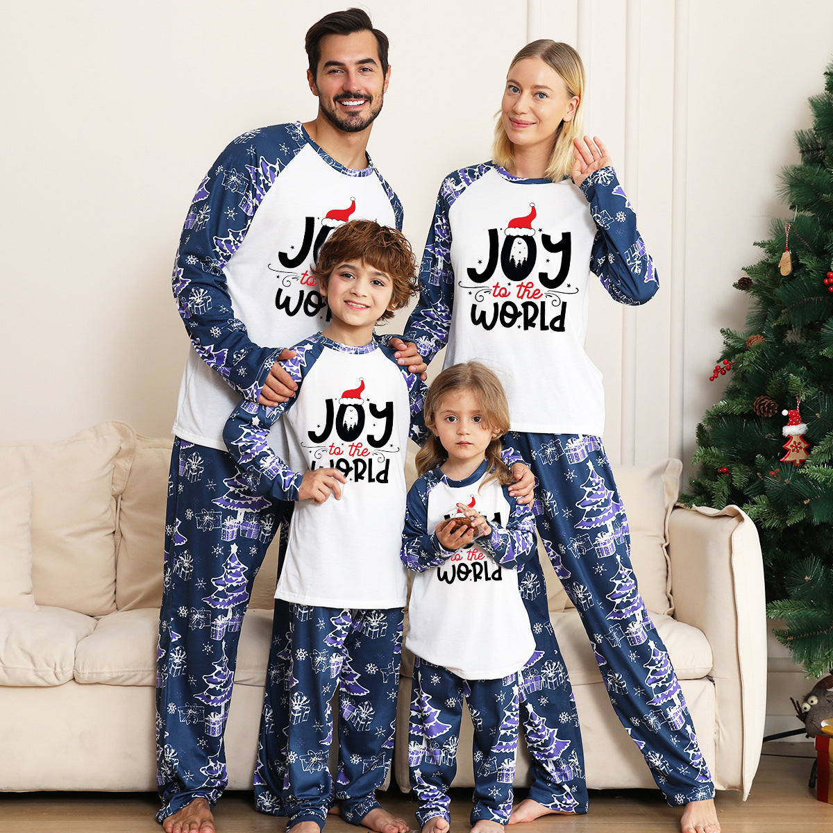 Joy World Patroon Matching Familie Kerst Pyjama's