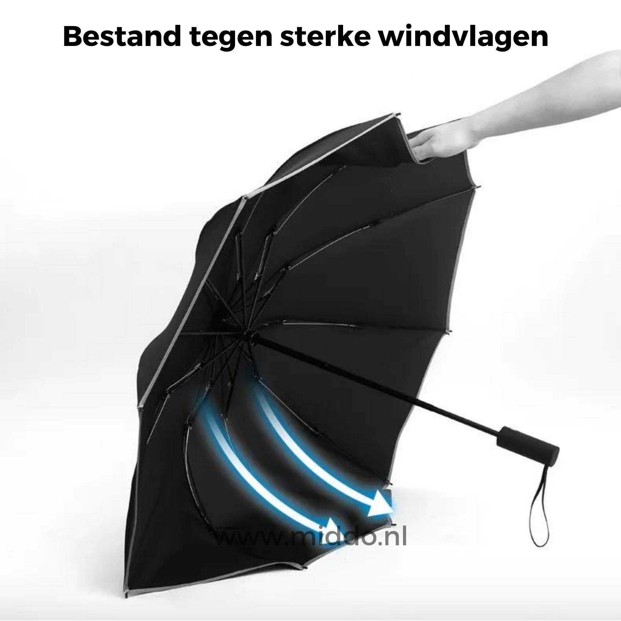 Éclat | Automatische winddichte paraplu | Reflecterende rand | Elegante design
