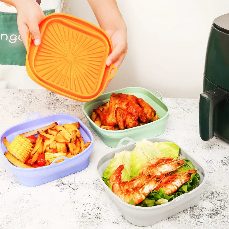 Siliconen Grillpan | Houdt de Airfryer en Oven voorgoed schoon