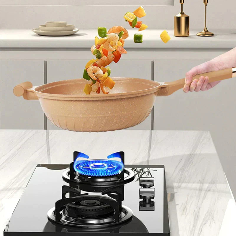 Multifunctionele Wokpan met Antiaanbaklaag - CookFlex