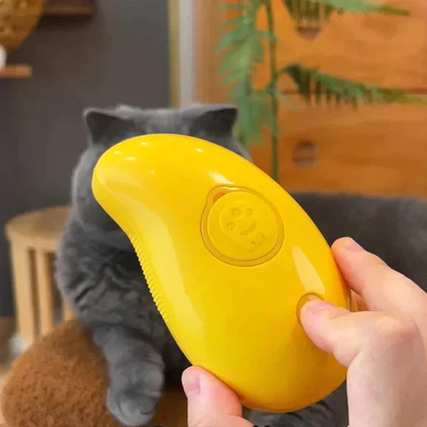 Luxe Kattenverzorgingsborstel met Stoomtechnologie voor Ontspannen Verzorging en Glanzende Vacht – Zachte Borstelharen, Makkelijk te Reinigen