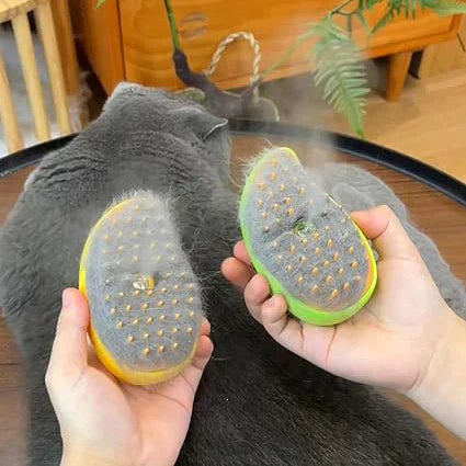 Luxe Kattenverzorgingsborstel met Stoomtechnologie voor Ontspannen Verzorging en Glanzende Vacht – Zachte Borstelharen, Makkelijk te Reinigen
