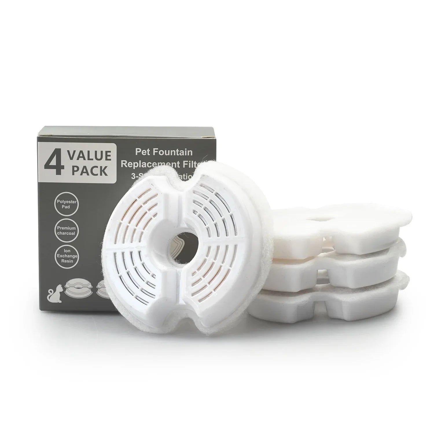 AquaMiau Katten Drinkfontein 2L | 4-voudig Filtersysteem | LED & App-besturing | Ultra Stil
