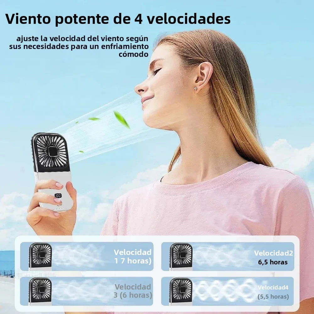Luftigo Mini USB-Fan | Compact, oplaadbare ventilator met digitale weergave en meerdere windmodi