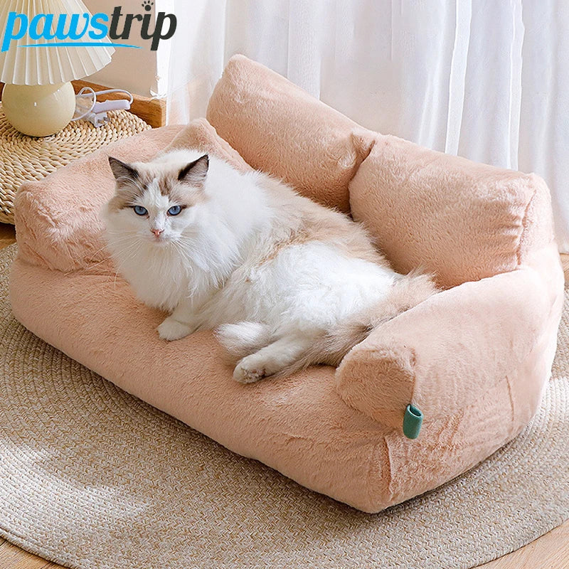 Sofalux Luxe Kattenbed - Pluche Warmte voor Katten & Kleine Honden, Winter Comfort