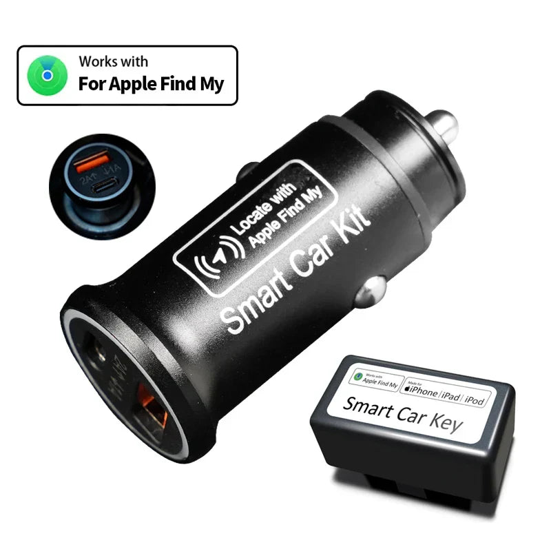 Slimme OBD GPS Tracker voor Auto - Real-Time Voertuigtracking met Oplaadfunctie en Apple Zoek Mijn Integratie
