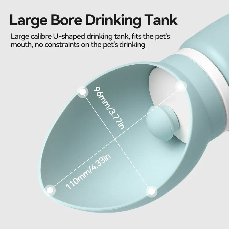 PuraPaws Opvouwbare Huisdier Drinkfles | Levensmiddelenveilig & Lekvrij | Voor Onderweg | 520 ml