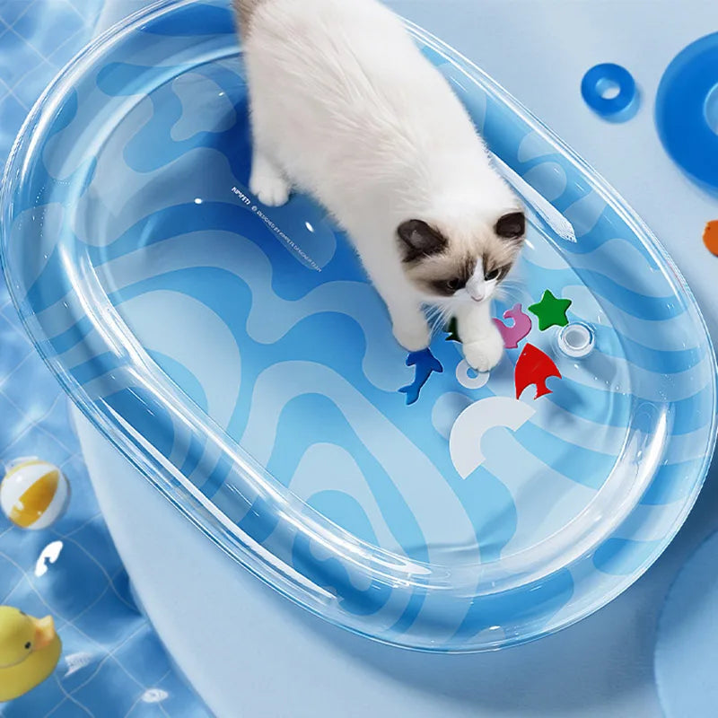 Kühlmatte FrostoPaws AquaPad | Opblaasbare Watermat voor Honden & Katten | Krabbestendig & met Luchtpomp | Verkrijgbaar in 3 Maten