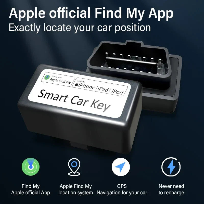 Slimme OBD GPS Tracker voor Auto - Real-Time Voertuigtracking met Oplaadfunctie en Apple Zoek Mijn Integratie