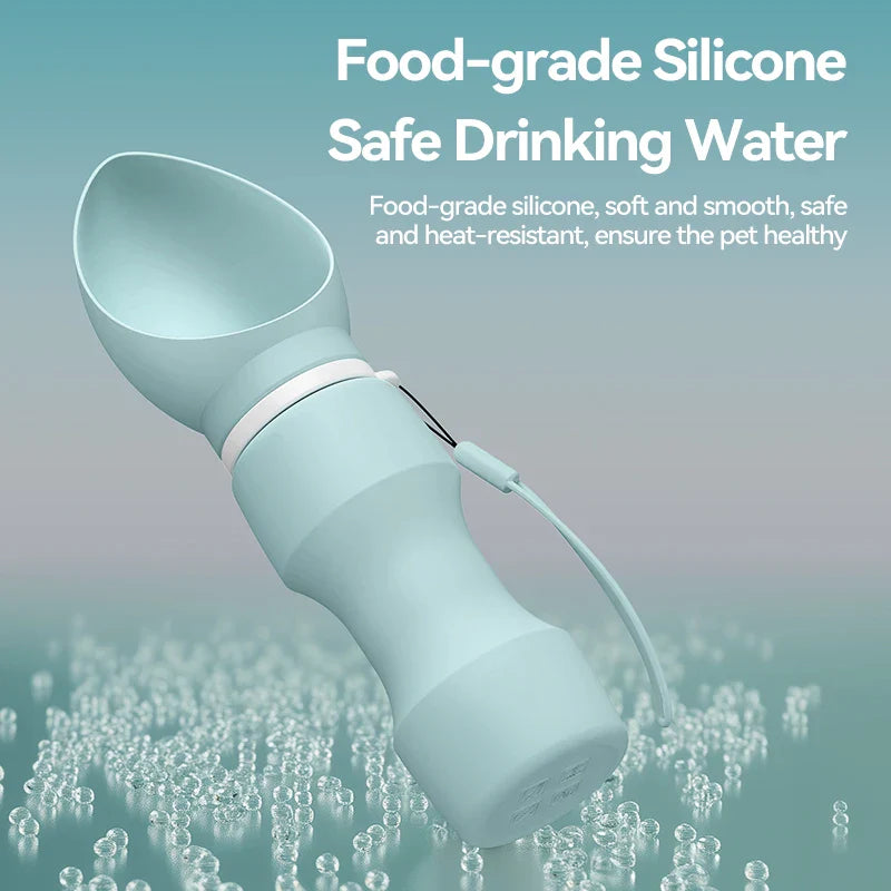 PuraPaws Opvouwbare Huisdier Drinkfles | Levensmiddelenveilig & Lekvrij | Voor Onderweg | 520 ml