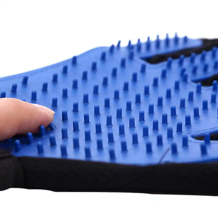 Furverzorgingshandschoen PawLiss TouchGlove | 5-Vinger-Massagehandschoen voor Honden & Katten | 23,2×17,2 cm | TPR & Mesh | Links of Rechts