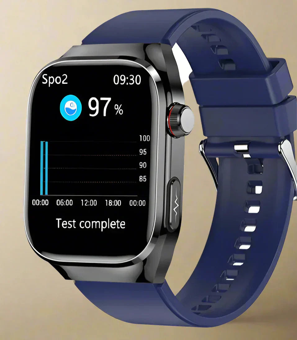 Geavanceerde Gezondheids Smartwatch met ECG, Bloedglucose Monitoring, 2.04-Inch AMOLED Display – Waterdichte Fitness Tracker