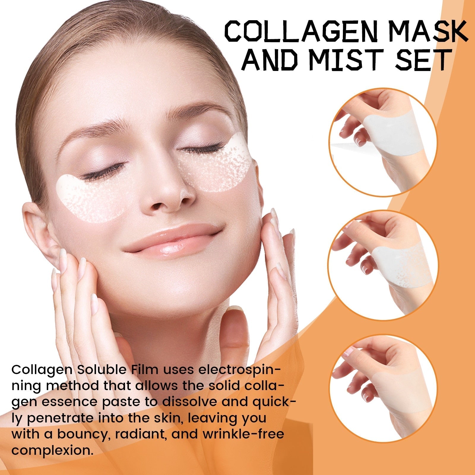 10Stk Collageen Film Masker