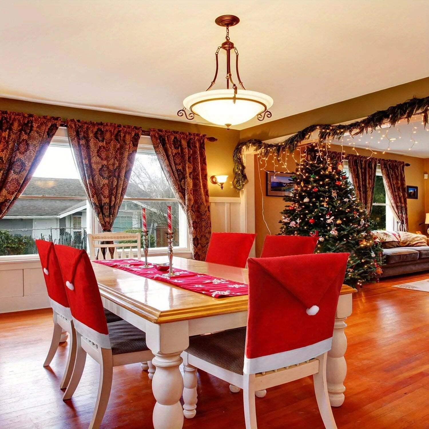 StoelVrolijk Stoelhoezen – Zachte Polyester Bescherming met Feestelijk Ontwerp