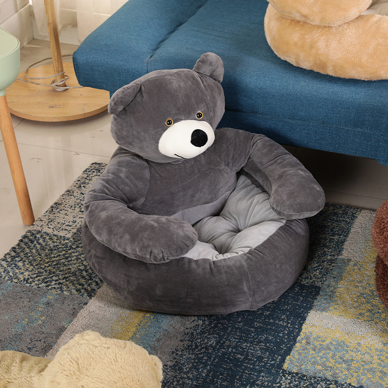 CuddleCub - Winter-hondbed van pluche in berenvorm