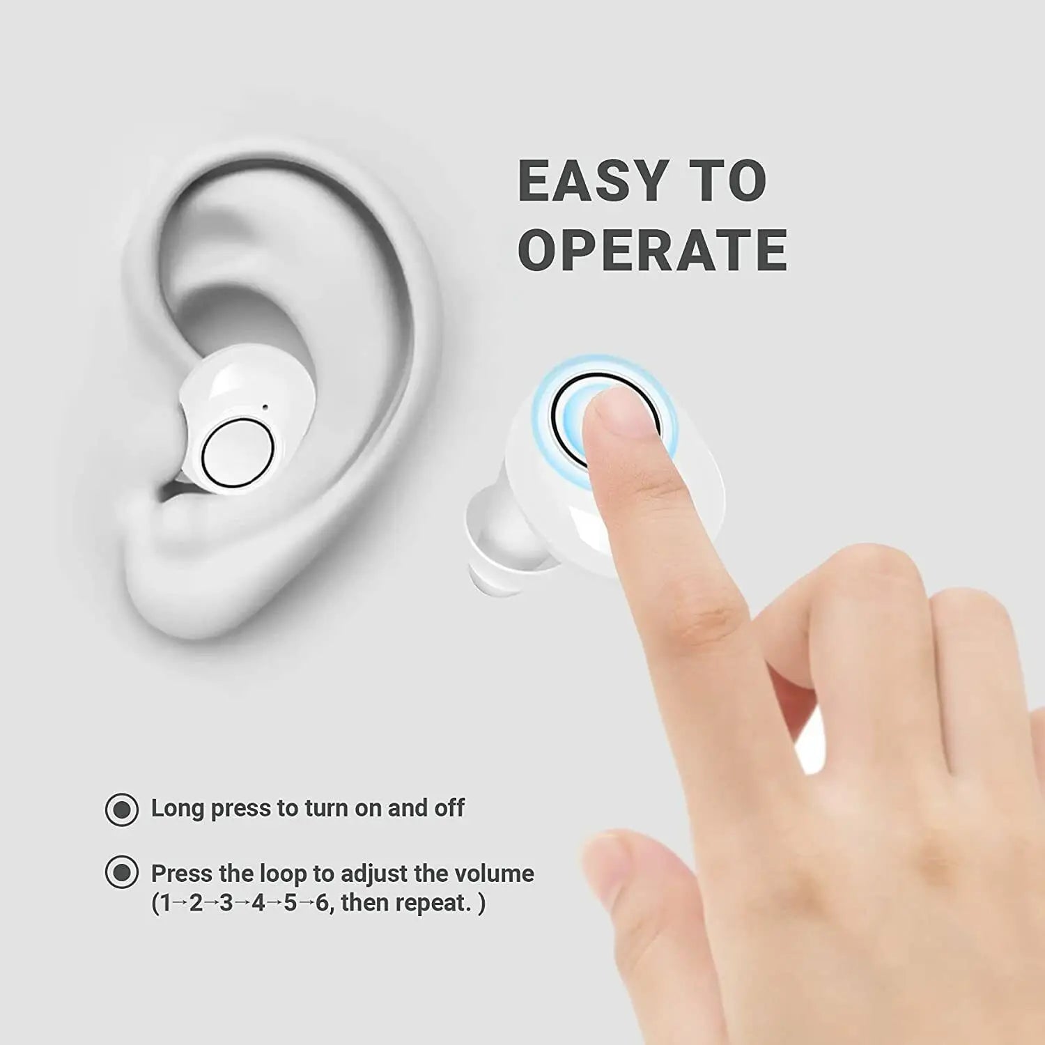 Bluetooth Hoortoestellen met App-besturing – Oplaadbaar, Compact Ontwerp voor Verbeterde Geluidshelderheid en Meerdere Luistermodi