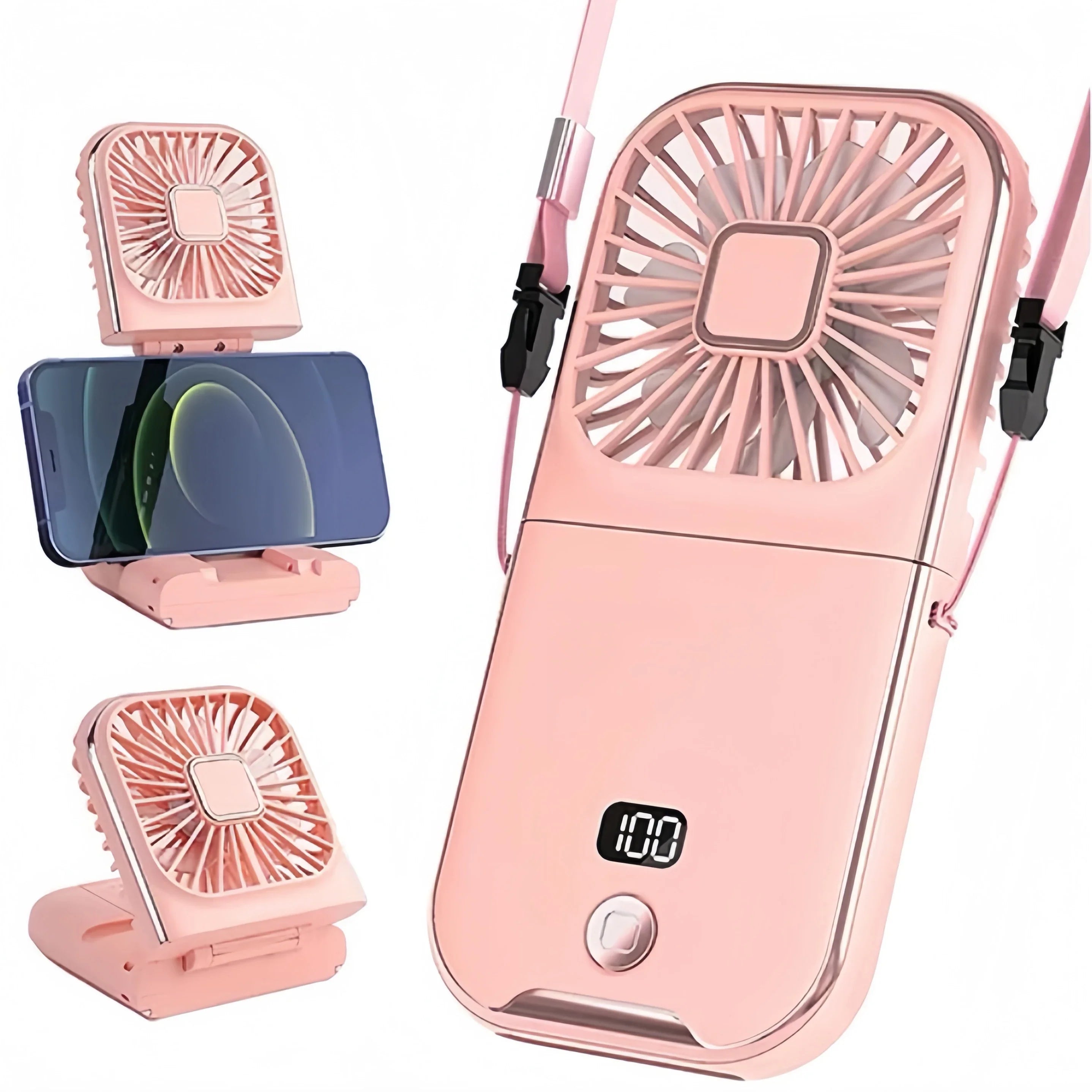 Luftigo Mini USB-Fan | Compact, oplaadbare ventilator met digitale weergave en meerdere windmodi