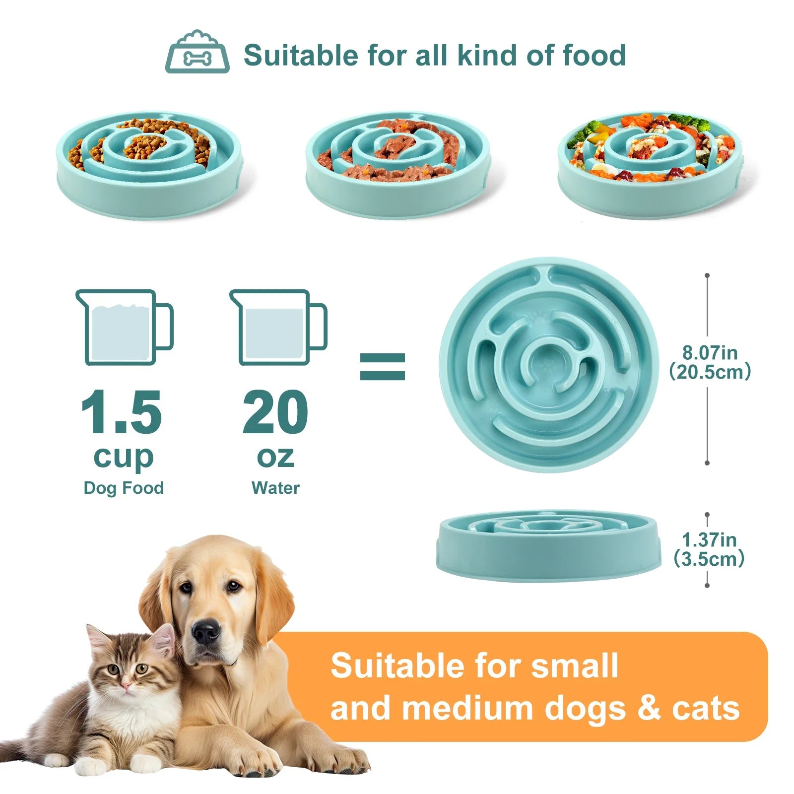 SnackMaze Kom | Anti-Schrokbak voor Honden & Katten | Antislip & BPA-vrij | Langzaam Eten voor een Gezonde Spijsvertering