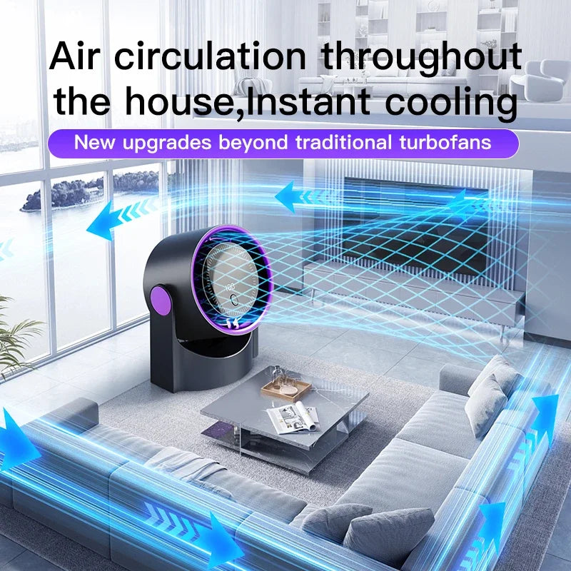 Airiqo USB Ventilator | Draagbaar, fluisterstil en energiezuinig met 100 niveaus