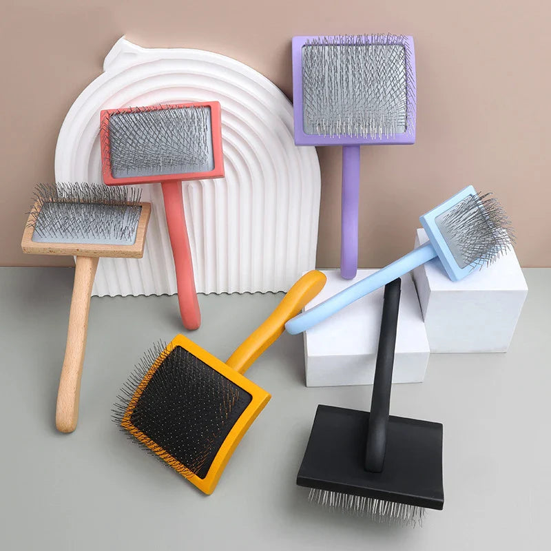 Natuurlijke Vachtverzorgingsborstel ProRake | Handmatige Haarverwijderingsborstel met Houten Handvat | Herbruikbaar & Duurzaam | 21×10 cm