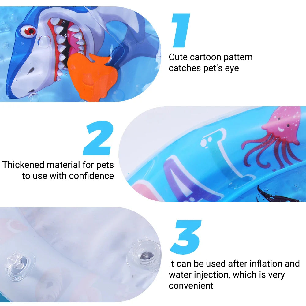 AquaPaws | Interactieve Waterspeelmat voor Katten & Honden | Koelende Zomer Speelmat | Opblaasbaar & Draagbaar | 65 cm / 100 cm
