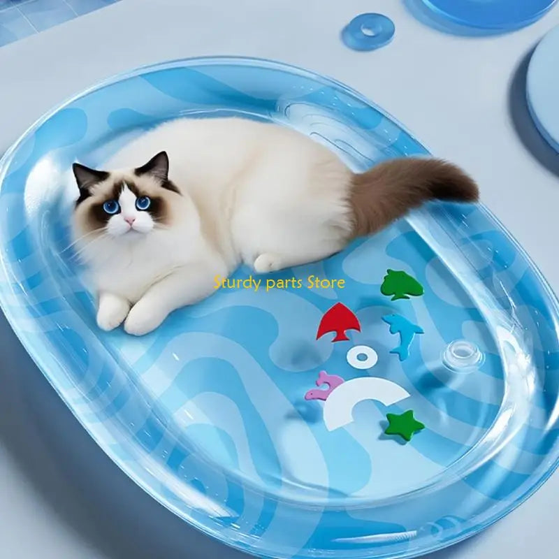 Kühlmatte FrostoPaws AquaPad | Opblaasbare Watermat voor Honden & Katten | Krabbestendig & met Luchtpomp | Verkrijgbaar in 3 Maten