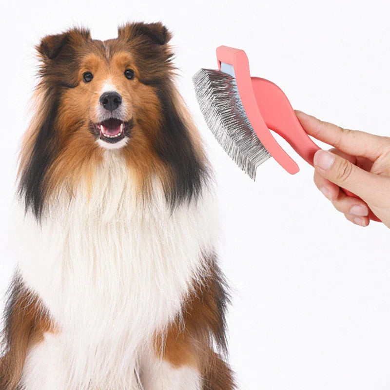 Natuurlijke Vachtverzorgingsborstel ProRake | Handmatige Haarverwijderingsborstel met Houten Handvat | Herbruikbaar & Duurzaam | 21×10 cm