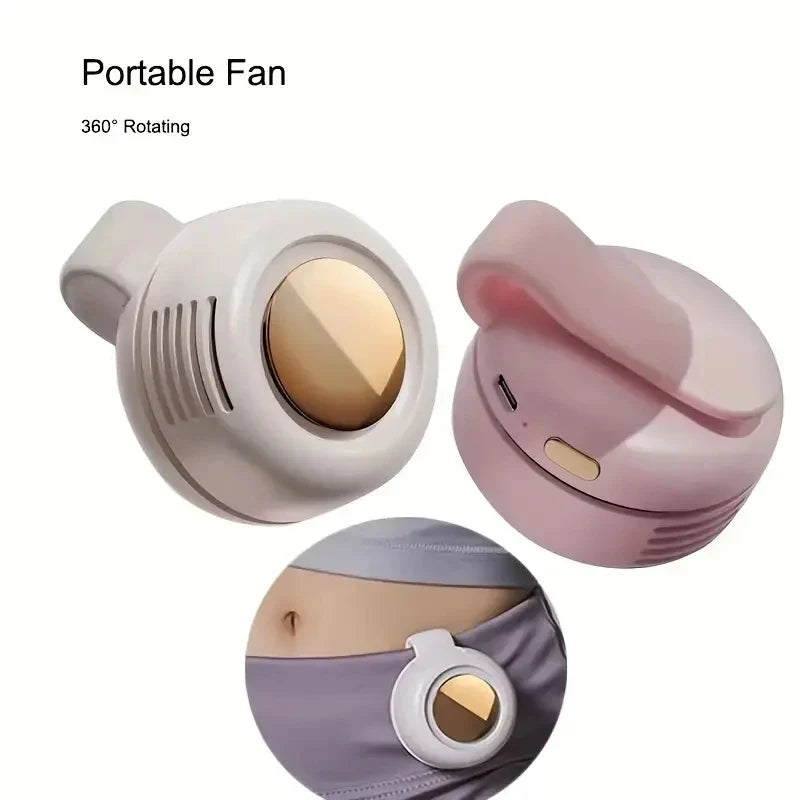 BreezeClip Mini-Ventilator | Stil, draagbaar en 360° draaibaar voor kinderen en onderweg