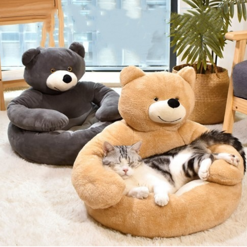 CuddleCub - Winter-hondbed van pluche in berenvorm