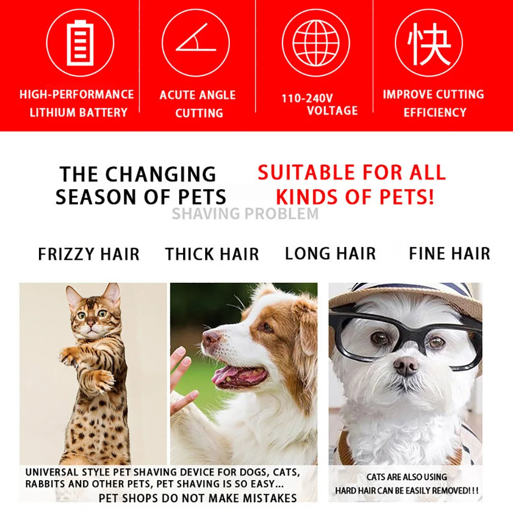 Haartrimmer TrimBuddy ProCut | Draadloos & Oplaadbaar | Voor Hond, Kat & Konijn | 120 Min. Accuduur | Stil & Precisie