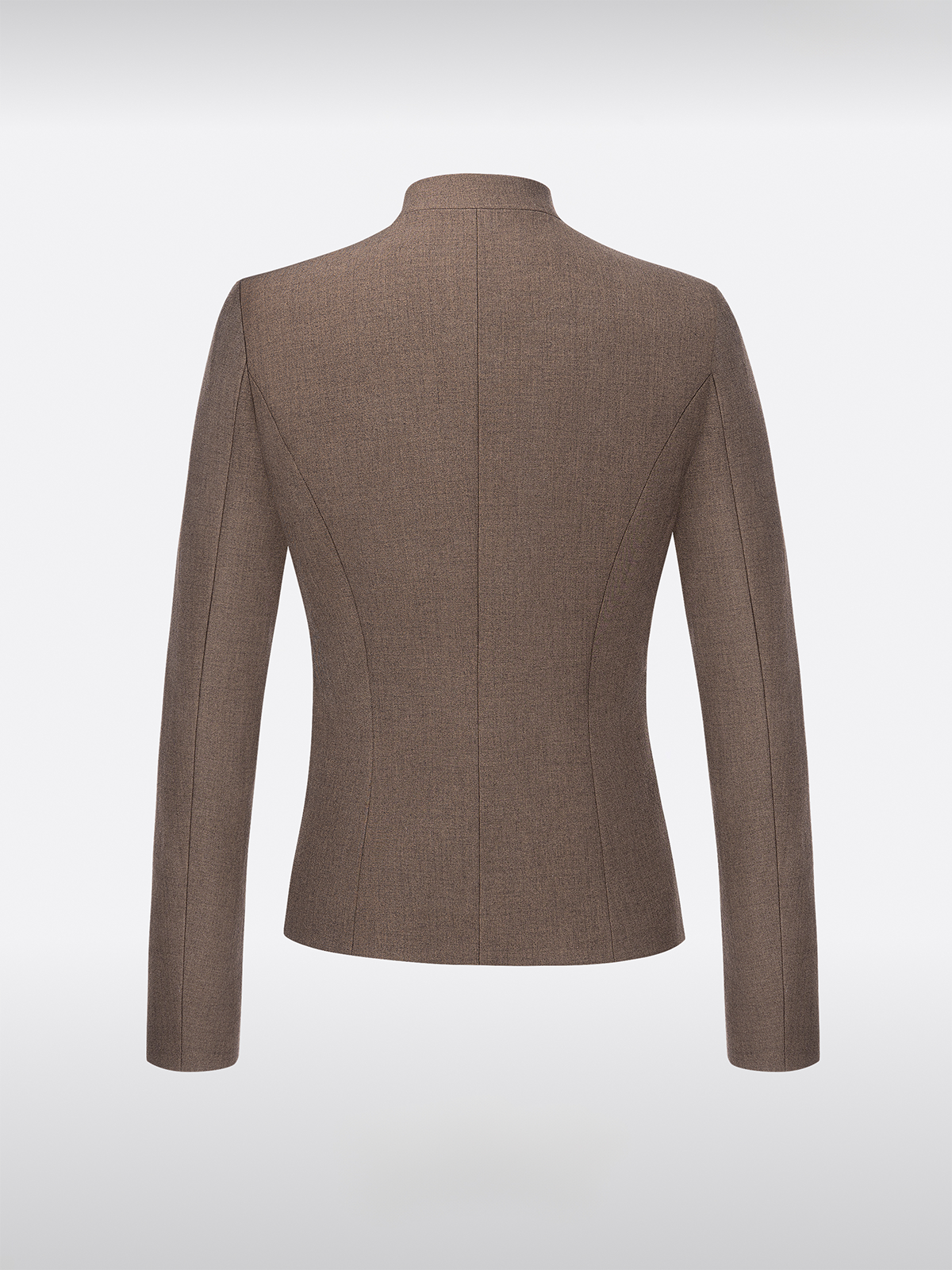 Braun Hoog gesloten Slim-Fit traditionele jassen