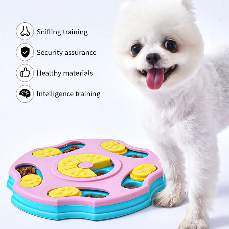 BrainBowl IQ | Intelligentiespeelgoed & Anti-Schrokbak voor Honden & Katten | Interactieve Voeding | Bevordert Geestelijke Fitheid & Langzaam Eten