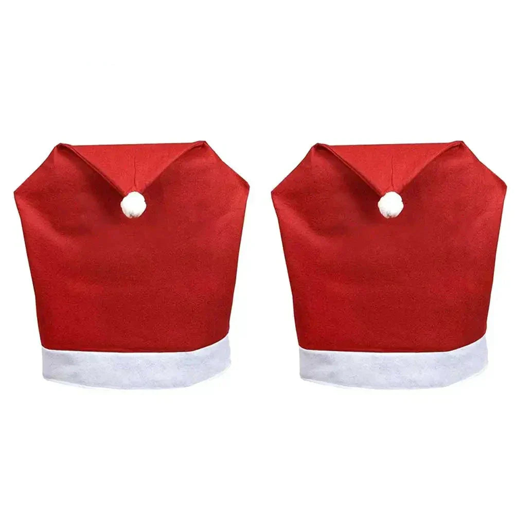 SantaSeat Kerst Stoelhoezen – Set van decoratieve stoelhoezen met kerstman-design