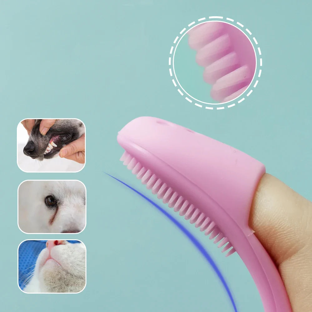 Fingerborstel GentlePaw CareTip | Zachte verzorgingsborstel voor tanden, ogen & vachtverzorging | Voor honden & katten